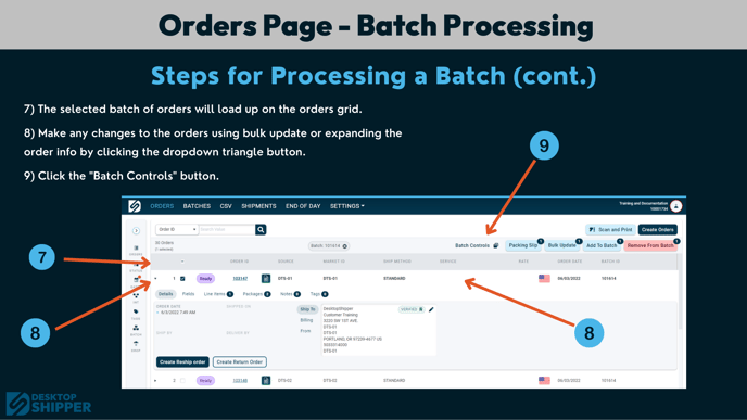 Orders page - steps (2)
