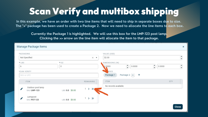 Scan Verify and Multibox shipping 2